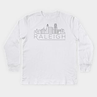 Raleigh Minimal Skyline Kids Long Sleeve T-Shirt